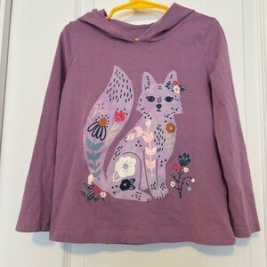 Purple Fox Graphic Kids Hoodie